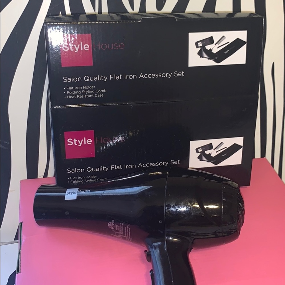 Style blow dryer and Flat Iron accessory Set